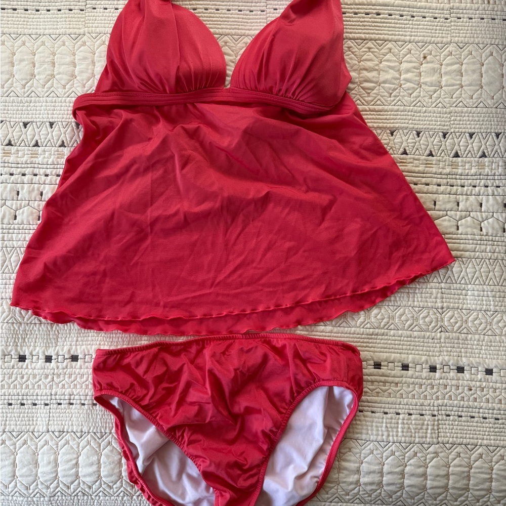 Pink Tankini Swimsuit Set